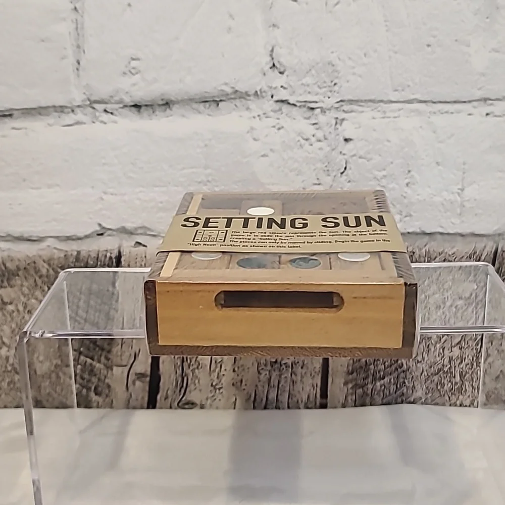 Setting Sun Kids Retro Wooden Sliding Block Puzzle Game by Siam Mandalay NIB/NWT